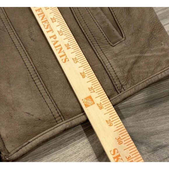 Robert Comstock Expedition Flannel Lined Leather Jacket Mens Large Eddie Bauer - Picture 6 of 16